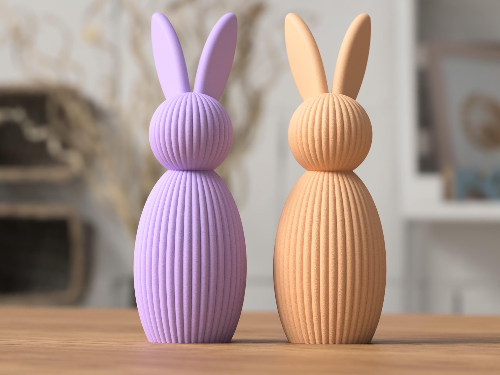 Lapin de Pâques Minimaliste – Décoration Moderne Style Japandi et Scandinave