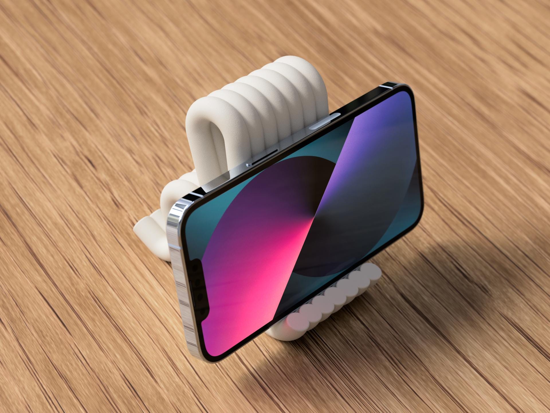 Support Téléphone Personnalisable – Design Moderne pour Bureau et Table de Chevet + Porte-clé Offert