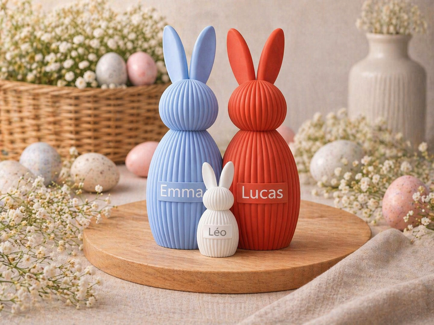 Lapin de Pâques Minimaliste – Décoration Moderne Style Japandi et Scandinave