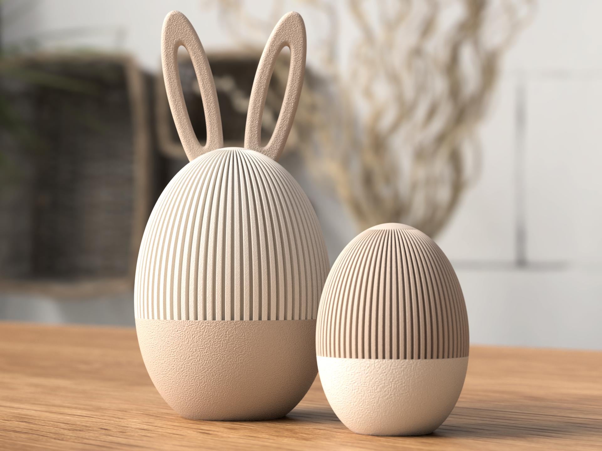 Œuf de Pâques personnalisé style Japandi – Contenant décoratif minimaliste – Easter Egg Decor & Storage
