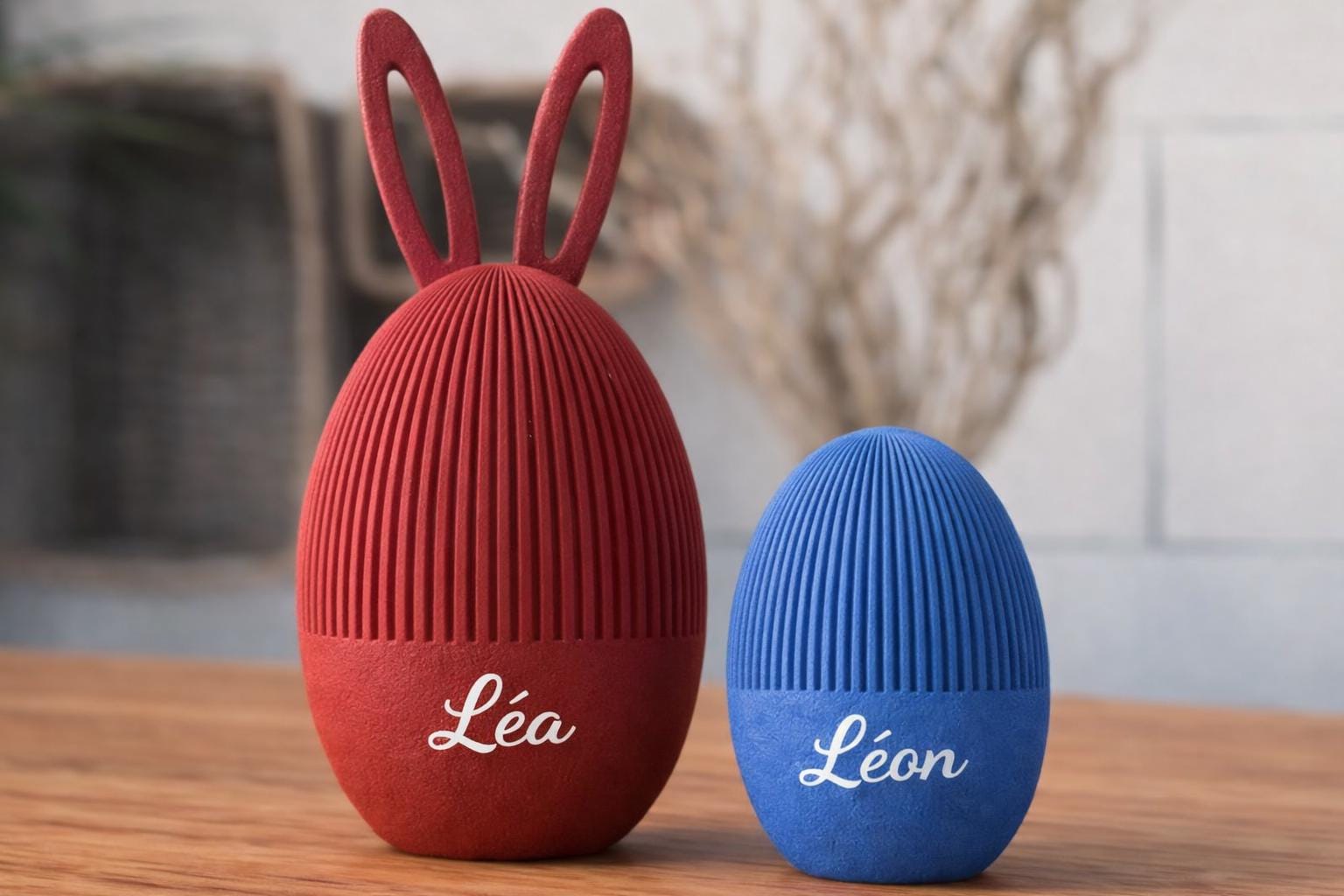 Œuf de Pâques personnalisé style Japandi – Contenant décoratif minimaliste – Easter Egg Decor & Storage