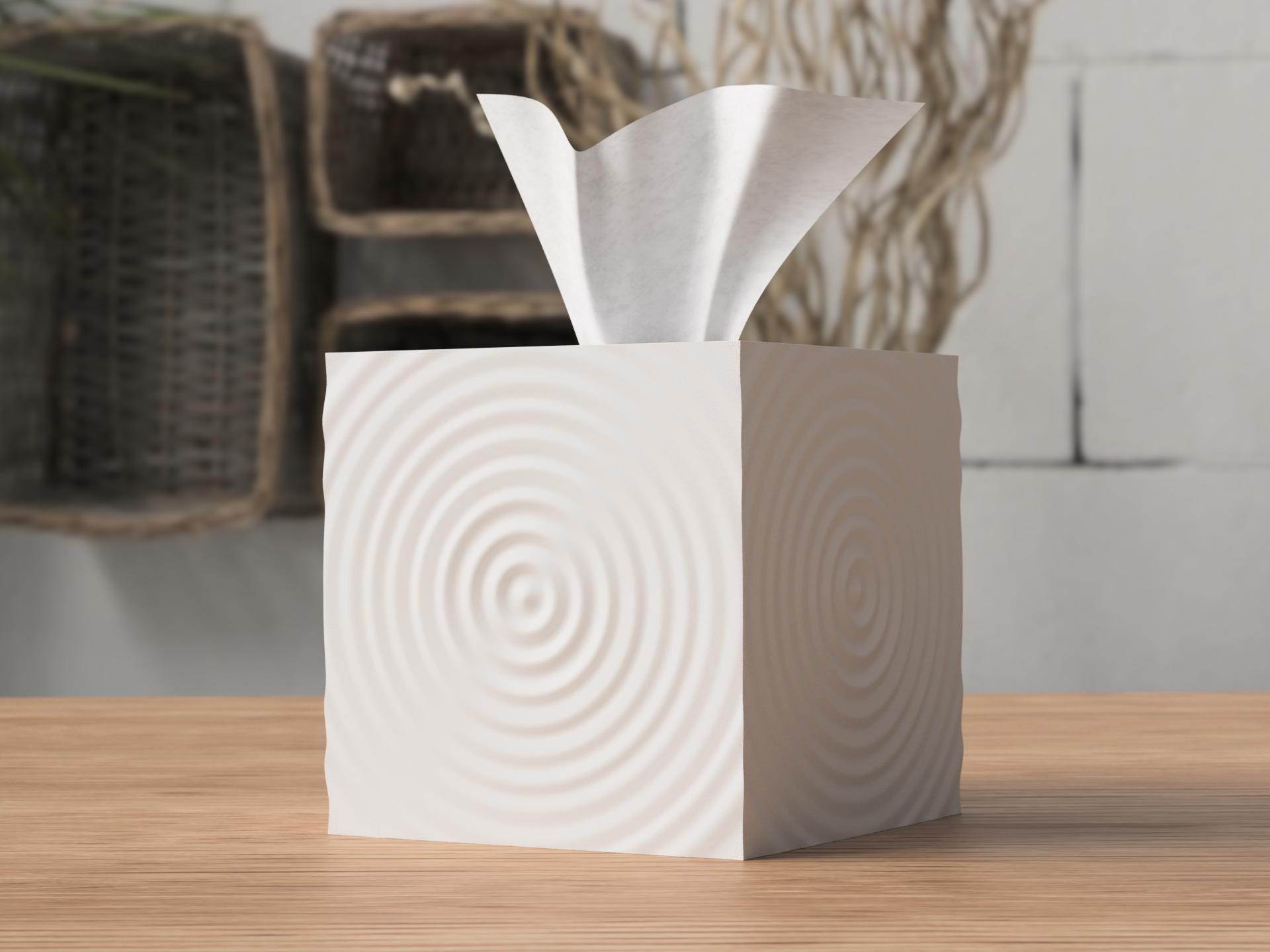 Boîte à mouchoirs design minimaliste – Décoration moderne imprimée en 3D par Flexura3D
Minimalist Design Tissue Box – Modern 3D-Printed Home Décor by Flexura3D