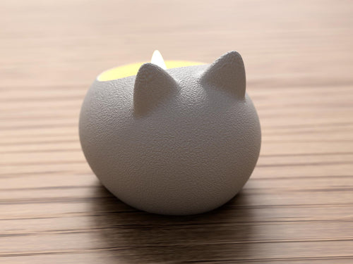 Porte-bougie LED chat – Décoration mignonne et moderne – Cat LED candle holder par Flexura3D
Cute Modern Cat LED Candle Holder by Flexura3D