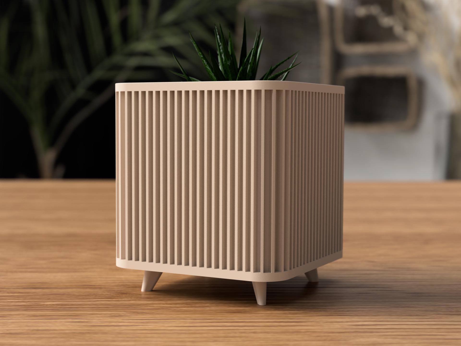 Jardinière Shikaku design moderne – Cache-pot minimaliste sur pieds – Impression 3D déco intérieure par Flexura3D
Shikaku Modern Design Planter – Minimalist Standing Pot – 3D-Printed Indoor Décor by Flexura3D