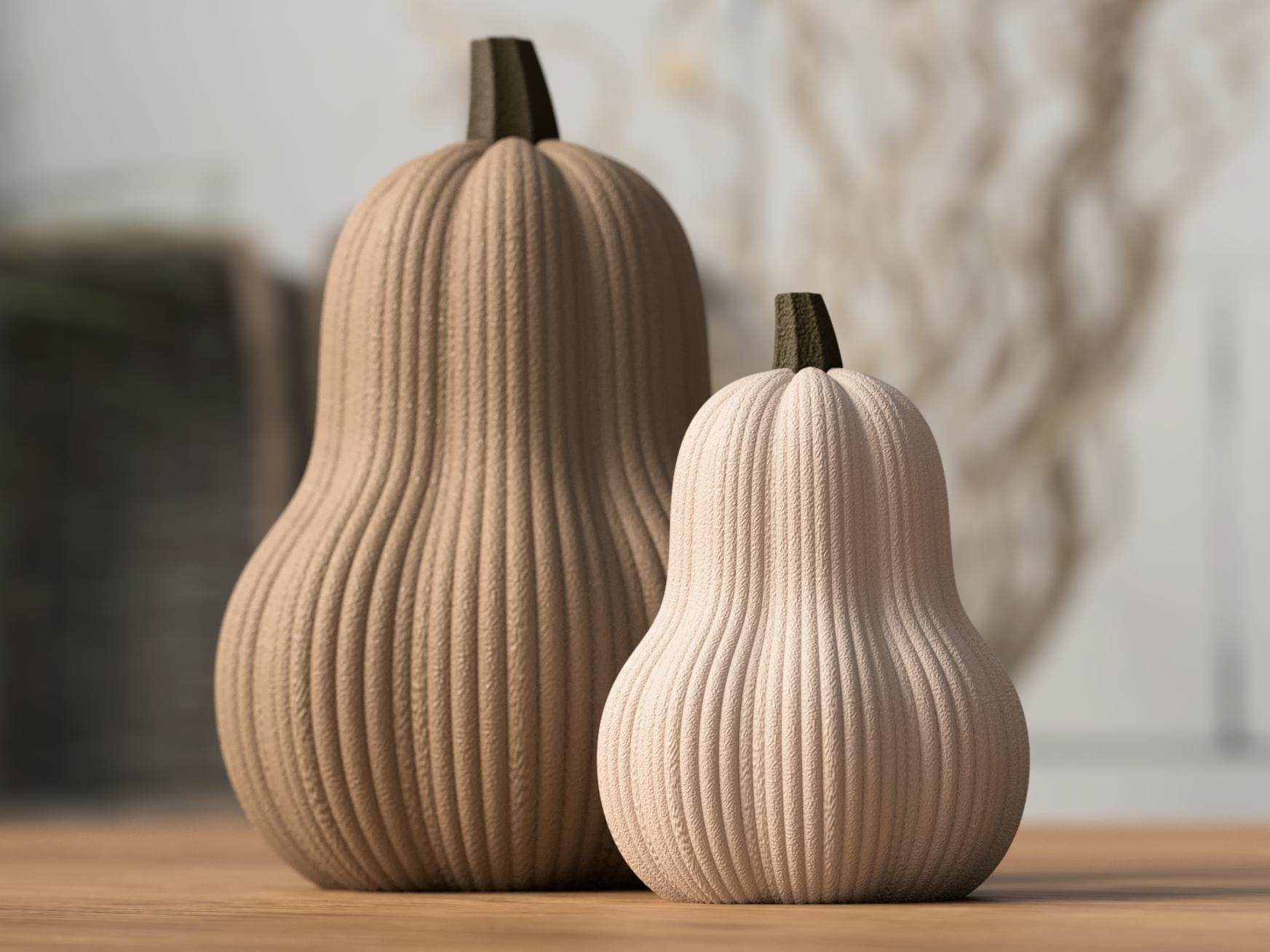 Décoration courge butternut design – Sculpture automnale Japandi minimaliste – Impression 3D par Flexura3D
Design Butternut Squash Decoration – Minimalist Japandi Autumn Sculpture – 3D Printed by Flexura3D