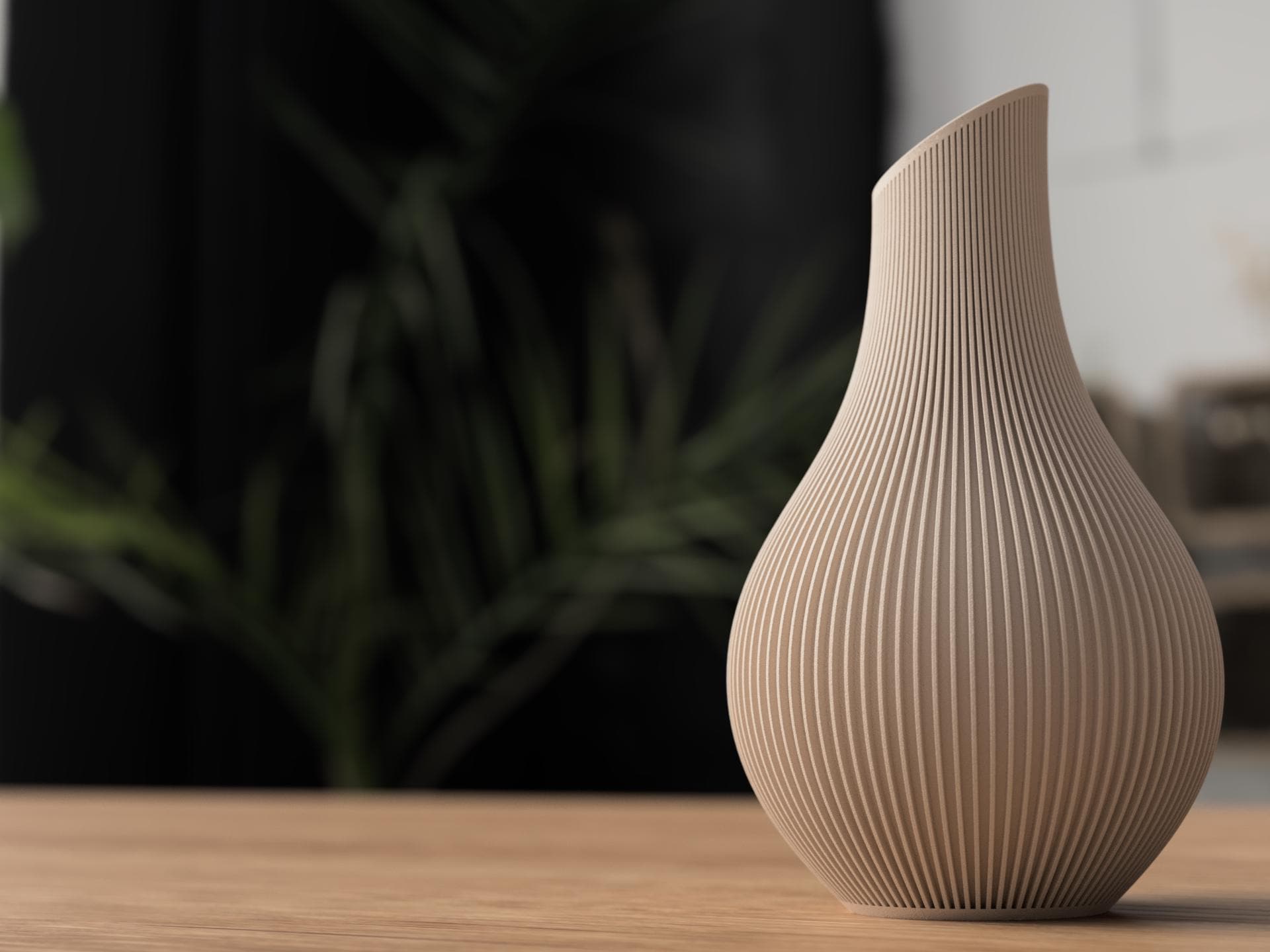 Vase Japandi Shizu au design scandinave minimaliste – Vase pour fleurs séchées et pampas – Décoration moderne