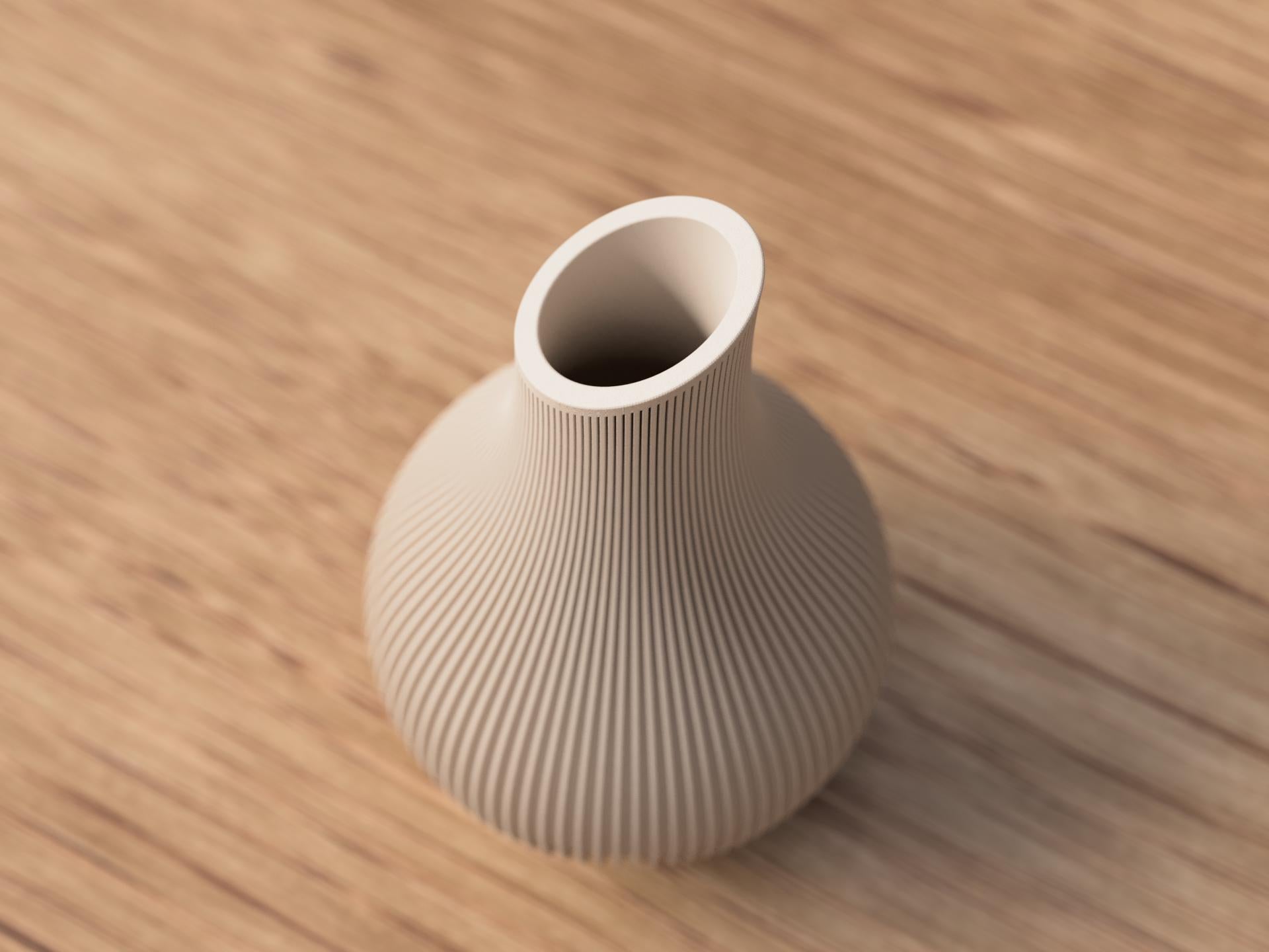 Vase Japandi Shizu au design scandinave minimaliste – Vase pour fleurs séchées et pampas – Décoration moderne