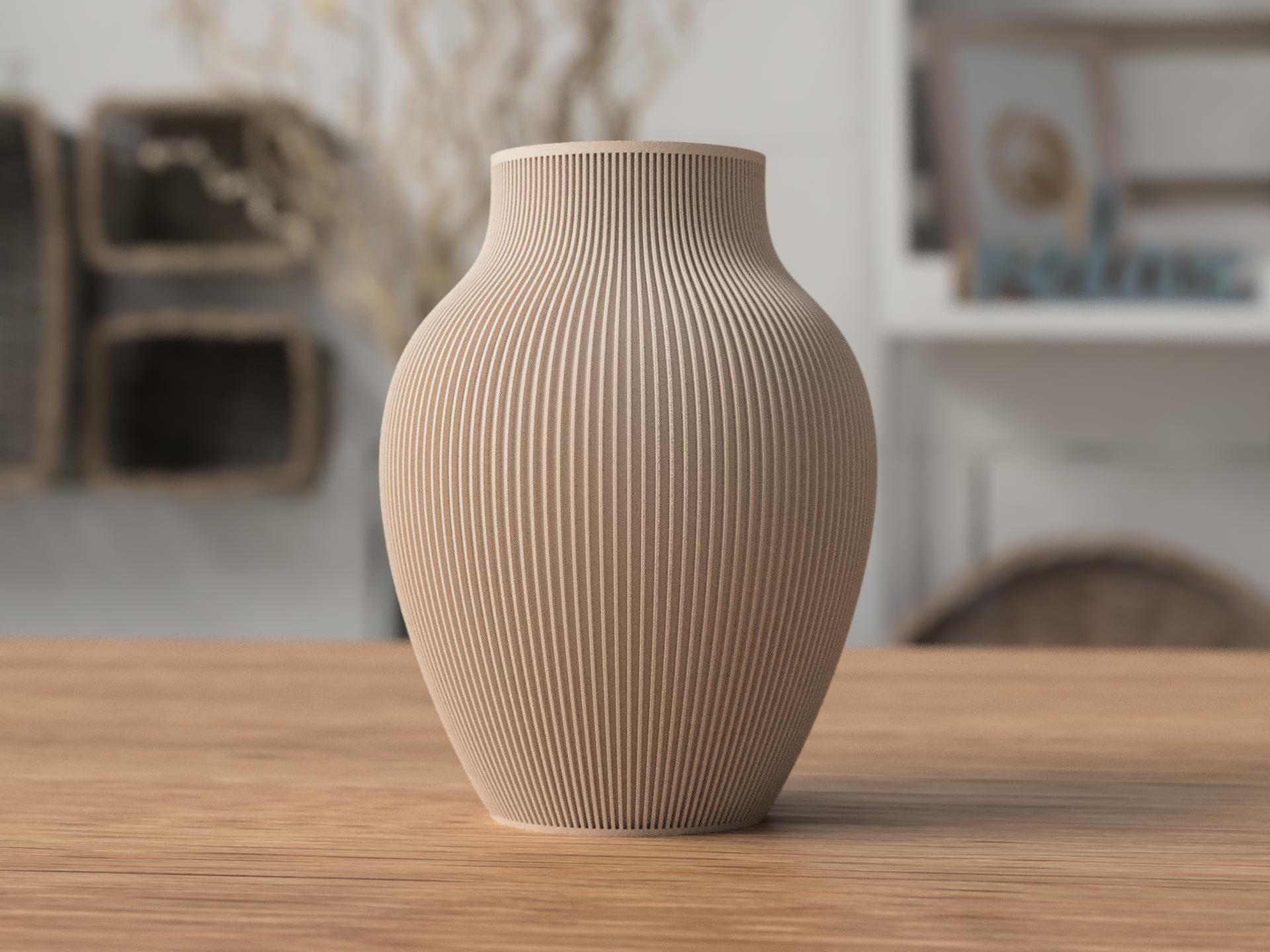 Vase Japandi Tayo au design scandinave minimaliste | Vase décoratif moderne pour fleurs séchées et pampas