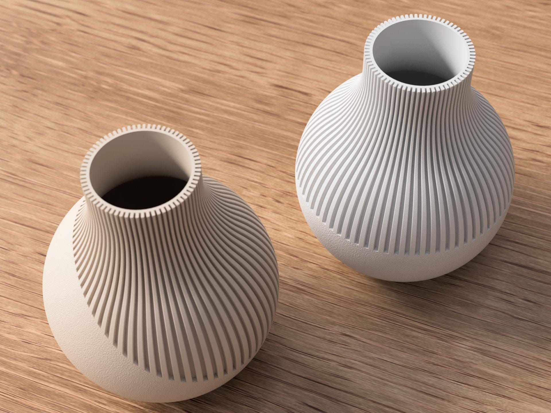 Vase Japandi Naki au design scandinave minimaliste – Vase pour fleurs séchées et pampas – Décoration moderne