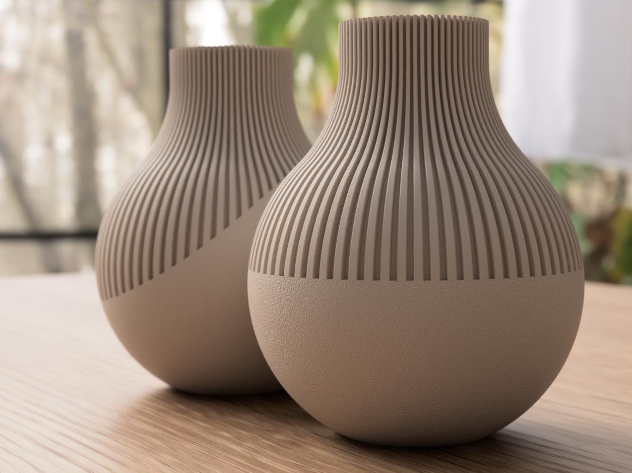 Vase Japandi Naki au design scandinave minimaliste – Vase pour fleurs séchées et pampas – Décoration moderne