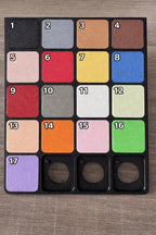 Notre palette de couleurs pour vous aider à choisir la couleur de vos articles.