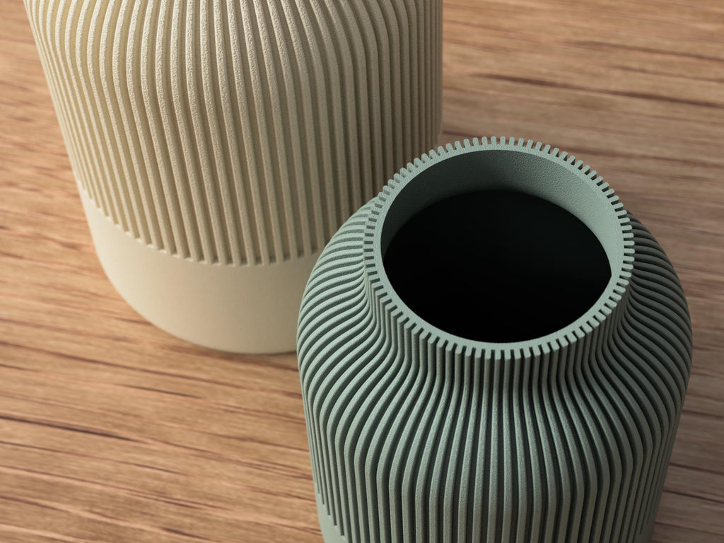 Vase sculptural Japandi | Vase au design texturé haut de gamme pour espaces contemporains
