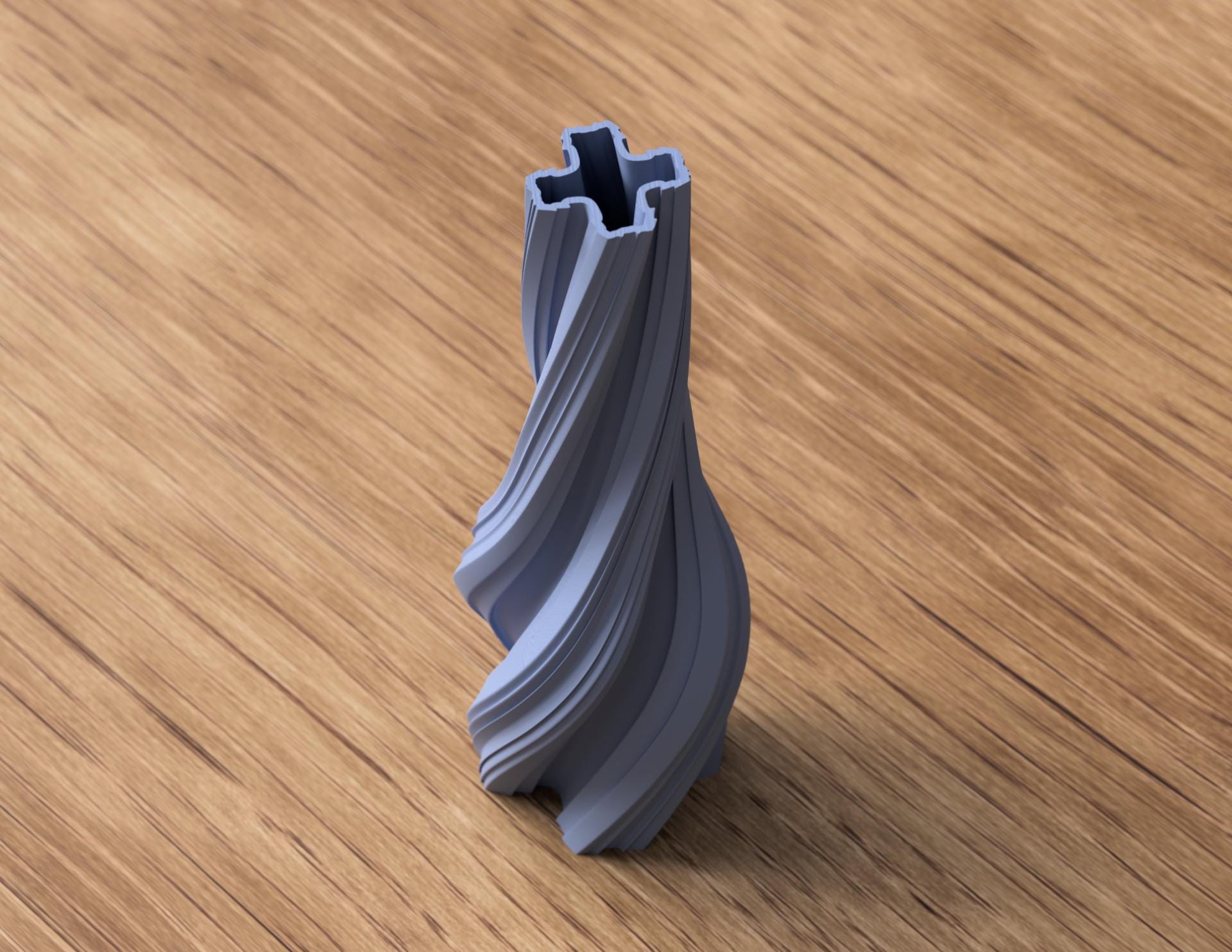 Vase torsadé Japandi en impression 3D – Vase sculptural minimaliste pour fleurs séchées – Décoration moderne contemporaine