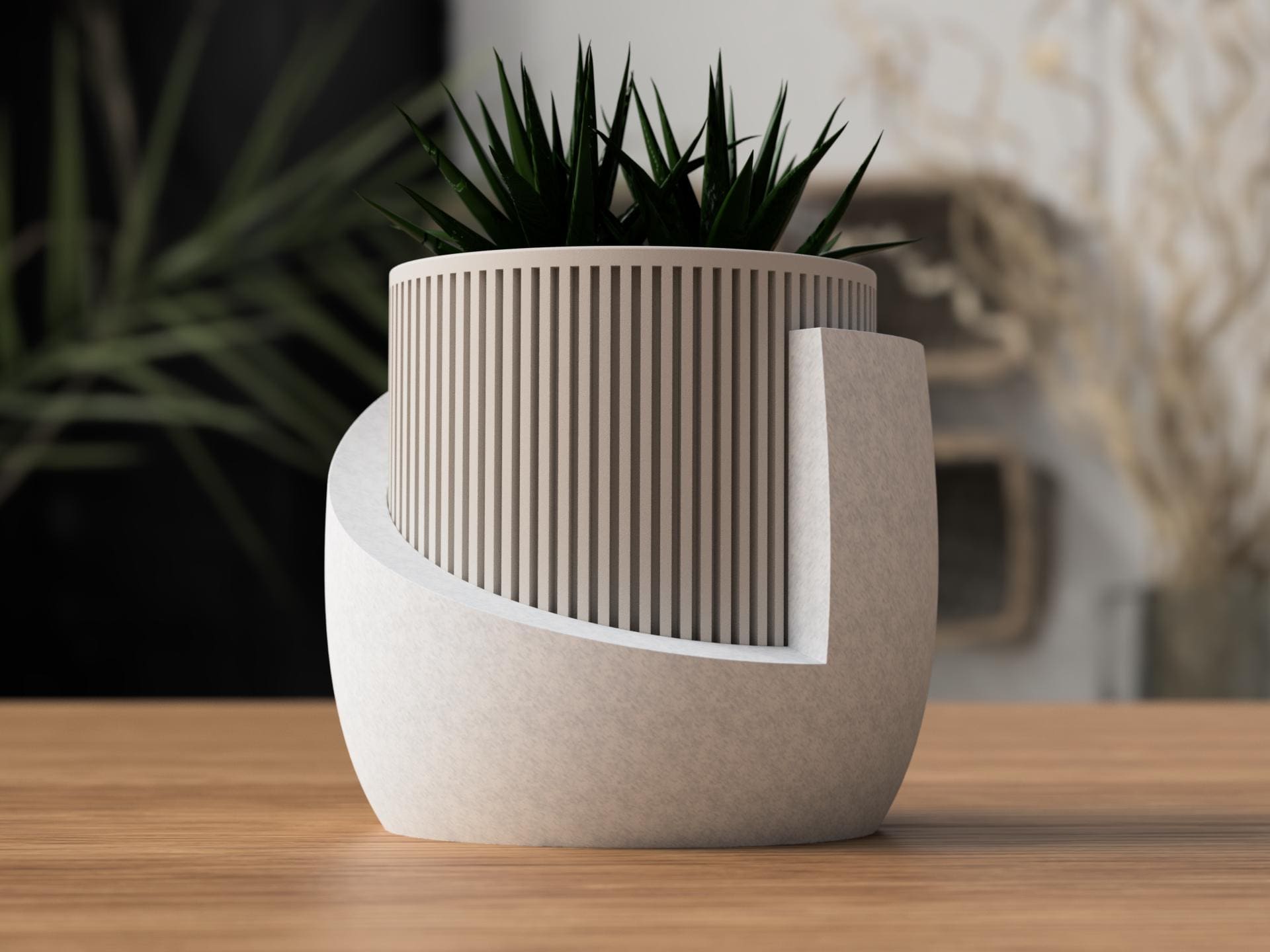 Jardinière Japandi au design moderne et minimaliste – Pot de plante au style scandinave pour intérieur
